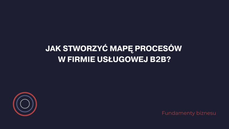 Jak stworzyć mapę procesów w firmie usługowej B2B?